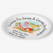 Kinder-Namen hinzufügen - Cookies für Santa 9" Pappteller (Schrägansicht)