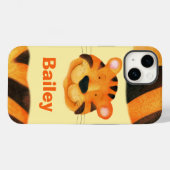 Kinder namens Tigergesicht orange Case-Mate iPhone Hülle (Rückseite (Horizontal))
