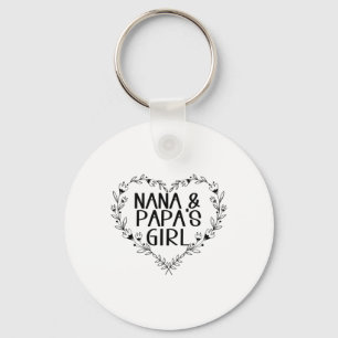 Kinder Nana &amp; Papas Girl Blumenherz bis Grandd Schlüsselanhänger