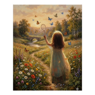 Kinder-Natur-Abenteuer-Wandkunst Poster