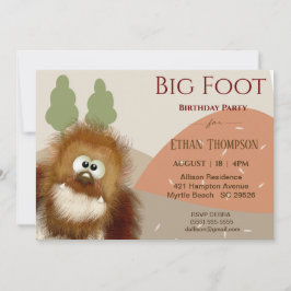 Kinder Natur Big Foot/ Sasquatch Geburtstagsparty Einladung