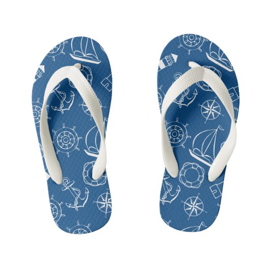 Kinder Nautische Flip Flops Kinderbadesandalen (Fußbett)