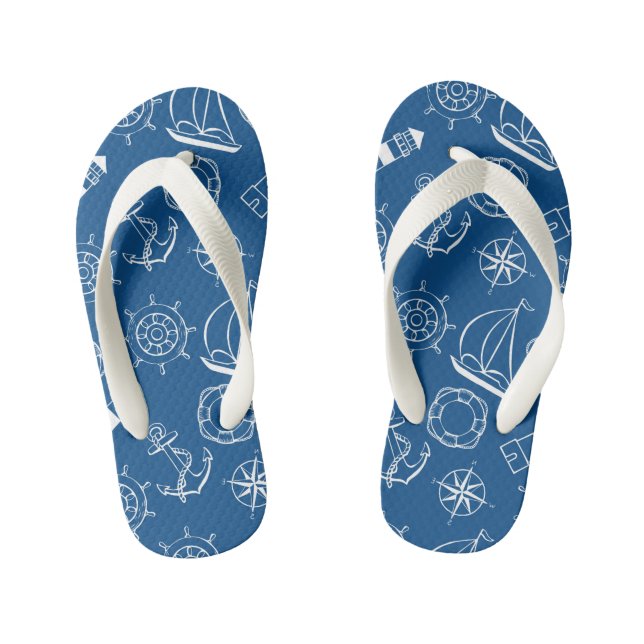 Kinder Nautische Flip Flops Kinderbadesandalen (Fußbett)