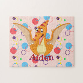 Kinder nennen Dinosaurier Puzzle Lernaktivität