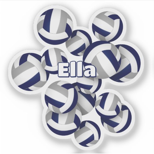 Kinder nennen marineblau graue Mannschaftsfarben V Aufkleber (Vorderseite)