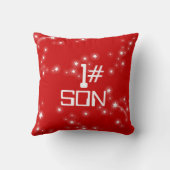 Kinder nennen Raketensucher rotes Kissen (Rückseite)