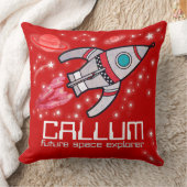 Kinder nennen Raketensucher rotes Kissen (Decke)