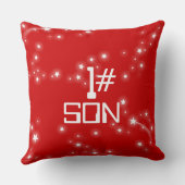 Kinder nennen Raketensucher rotes Kissen (Rückseite)