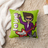 Kinder nennen Rockstar Gitarre grün & lila Kissen (Decke)