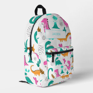 Kinder nennen Rucksack Dinausback to School