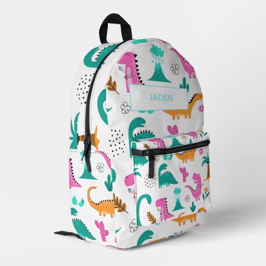 Kinder nennen Rucksack Dinausback to School (Rückseitige Ecke links)