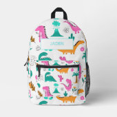 Kinder nennen Rucksack Dinausback to School (Vorderseite)