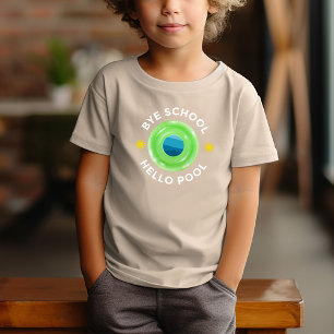 Kinder Neon Lime Green Pool Spaß Sommerzeit T-Shirt