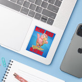 Kinder Nerd Vogel Rache Aufkleber (Laptop mit iPhone)