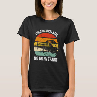 Kinder nie zu viele Züge Geburtstag Junge zwei Züg T-Shirt