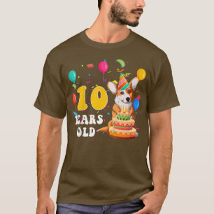 Kinder Niedlich 10 Jahre alter Corgi Hund über 10. T-Shirt