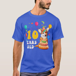 Kinder Niedlich 10 Jahre alter Corgi Hund über 10. T-Shirt