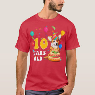 Kinder Niedlich 10 Jahre alter Corgi Hund über 10. T-Shirt