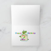 Kinder Niedlich 2. Geburtstag personalisieren Karte (Innenseite)