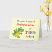 Kinder Niedlich 2. Geburtstag personalisieren Karte (Gelbe Blume)