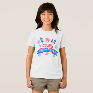 Kinder niedlich 4. Juli lustig Tri-Blend Shirt