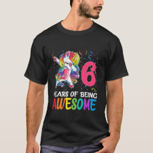 Kinder Niedlich 6 Jahre alt Einhorn Abbing 6. Gebu T-Shirt