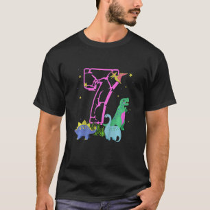 Kinder Niedlich 7 Jahre alt Rock Dinosaurier feier T-Shirt