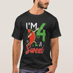 Kinder Niedlich bin ich 4 Jahre alt & süß und trin T-Shirt