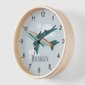 Kinder Niedlich Blue Airplane Travel Baby Boy Kind Uhr (Winkel)