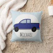 Kinder Niedlich Blue Lieferwagen Truck Boys Name K Kissen (Decke)
