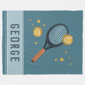Kinder Niedlich Blue Tennis Sportboys Fleecedecke (Vorderseite (Horizontal))