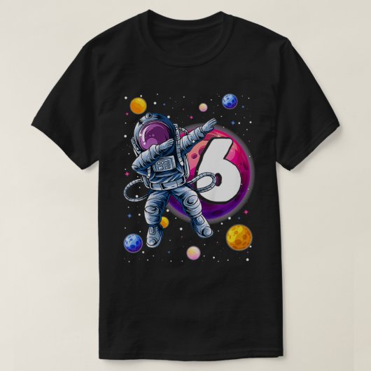 Kinder Niedlich Dabbing Kleiner Astronaut 6 Jahre  T-Shirt (Design vorne)