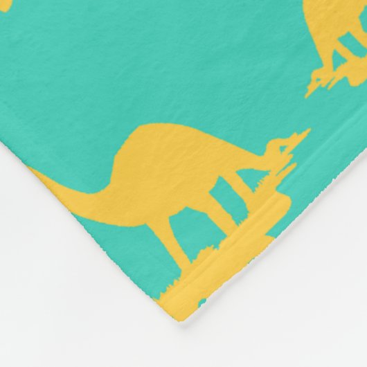 Kinder Niedlich Dinosaurier Blue Fleecedecke (Ecke)