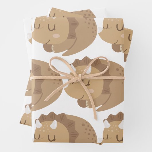 Kinder Niedlich Dinosaurier Geschenkpapier Set (Beispiel)