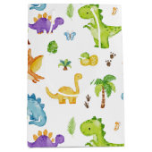 Kinder Niedlich Dinosaurier Muster Mittlere Geschenktüte (Vorderseite)