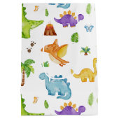 Kinder Niedlich Dinosaurier Muster Mittlere Geschenktüte (Rückseite)