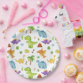 Kinder Niedlich Dinosaurier Muster Pappteller (Party)