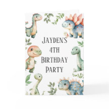 Kinder Niedlich Dinosaurier Thema Geburtstag