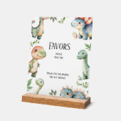 Kinder Niedlich Dinosaurier Thema Geburtstag Liebl Acrylschild (Winkel)