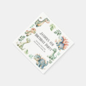 Kinder Niedlich Dinosaurier ThemenGeburtstagsparty Serviette (Ecke)