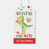 Kinder Niedlich Dinosaurier Valentines Dino-Mite K Geschenkanhänger (Vorderseite)