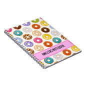 Kinder Niedlich Donut Muster Personalisiertes Note Notizblock (Rechte Seite)