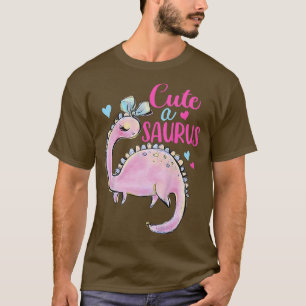 Kinder Niedlich ein Saurus Dino Baby Girl Dinosaur T-Shirt