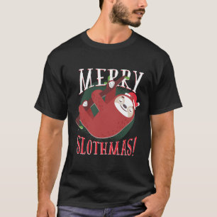 Kinder Niedlich Funny Funny Frohe Weihnachts-Sloth T-Shirt