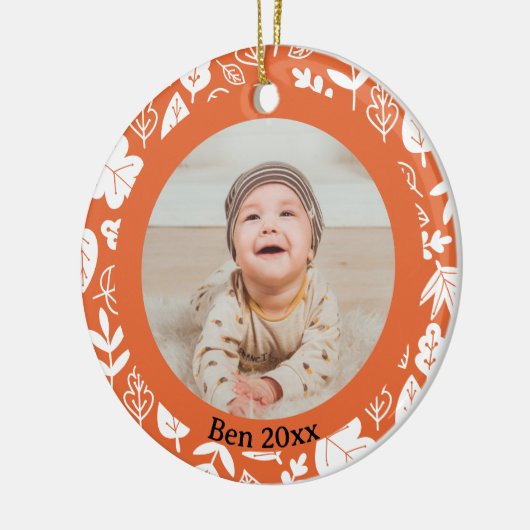 Kinder Niedlich Herbst Herbst Blätter Eichenholz Keramik Ornament (Links)