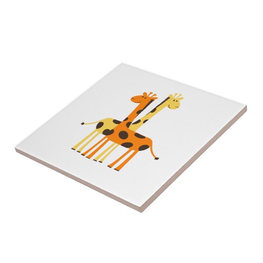 Kinder Niedlich Jungle Giraffe Fliese (Seite)