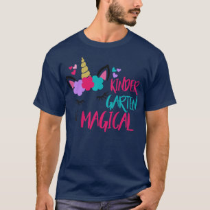 Kinder Niedlich Kindergarten Einhorn Erster Schult T-Shirt