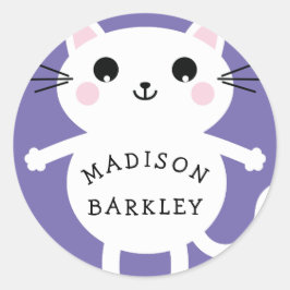 Kinder Niedlich Kitty Cat Name Umschlag Aufkleber