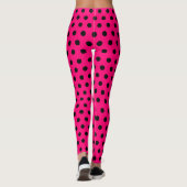Kinder Niedlich Ladybug pink Polka dot Pattern Leggings (Rückseite)