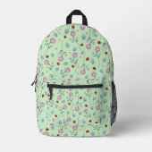 Kinder Niedlich Ladybug Polka dot Daisy Blume Patt Bedruckter Rucksack (Vorderseite)